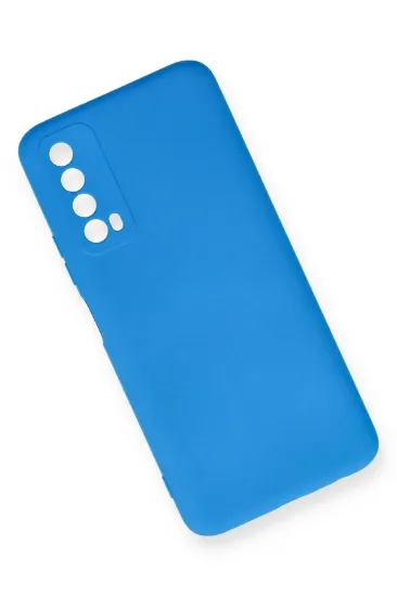 Newface Huawei P Smart 2021 Kılıf Nano içi Kadife Silikon - Mavi resmi