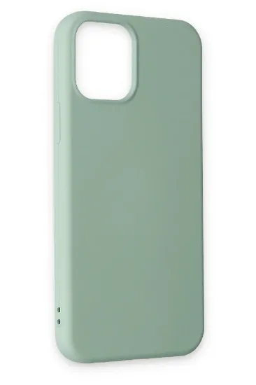 Newface iPhone 12 Kılıf Nano içi Kadife Silikon - Su Yeşili resmi