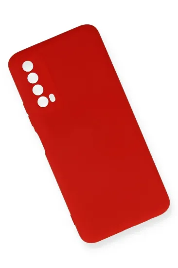 Newface Huawei P Smart 2021 Kılıf Nano içi Kadife Silikon - Kırmızı resmi