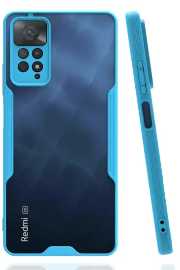 Newface Xiaomi Redmi Note 11 Pro Kılıf Platin Silikon - Mavi resmi