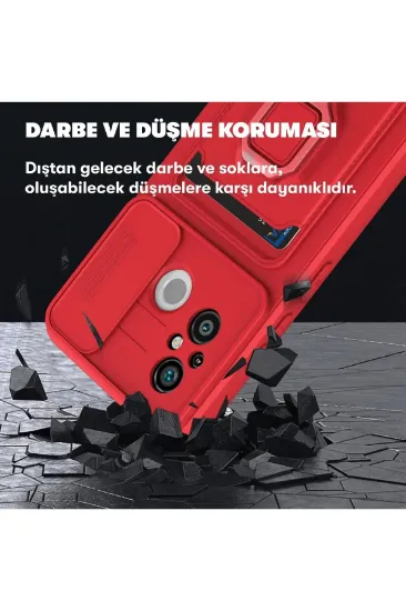 Newface Xiaomi Redmi 12C Kılıf Zuma Kartvizitli Yüzüklü Silikon - Siyah resmi