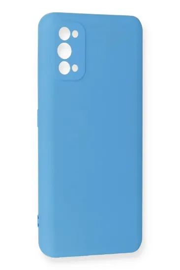 Newface Realme 7 Pro Kılıf Nano içi Kadife Silikon - Mavi resmi