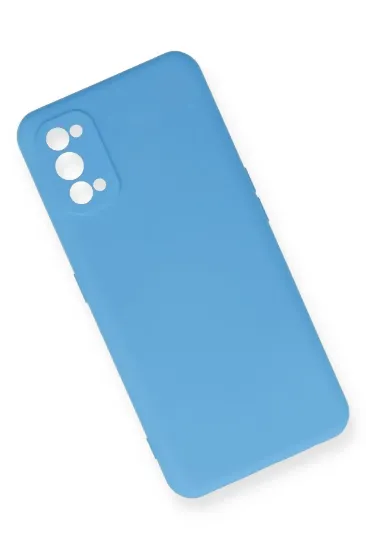 Newface Realme 7 Pro Kılıf Nano içi Kadife Silikon - Mavi resmi