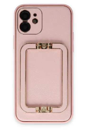 Newface iPhone 12 Kılıf Coco Elit Kapak - Pembe resmi
