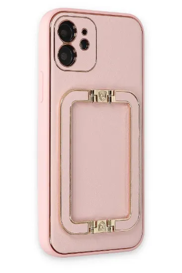 Newface iPhone 12 Kılıf Coco Elit Kapak - Pembe resmi