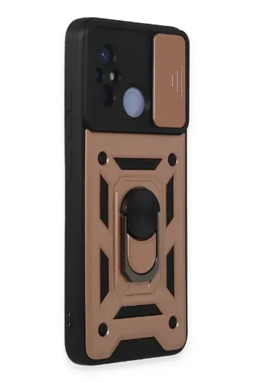Newface Xiaomi Redmi 12C Kılıf Pars Lens Yüzüklü Silikon - Rose Gold resmi