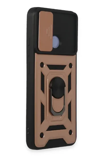 Newface Xiaomi Redmi 12C Kılıf Pars Lens Yüzüklü Silikon - Rose Gold resmi