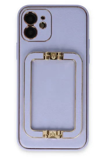 Newface iPhone 12 Kılıf Coco Elit Kapak - Lila resmi