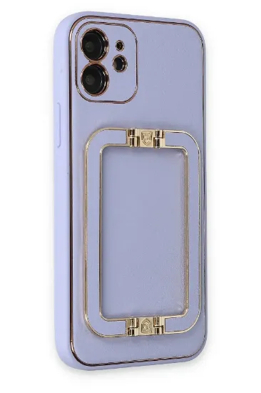 Newface iPhone 12 Kılıf Coco Elit Kapak - Lila resmi