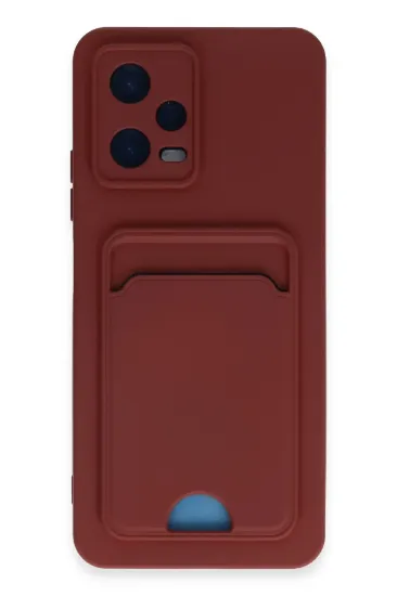 Newface Xiaomi Redmi Note 12 4G Kılıf Kelvin Kartvizitli Silikon - Bordo resmi