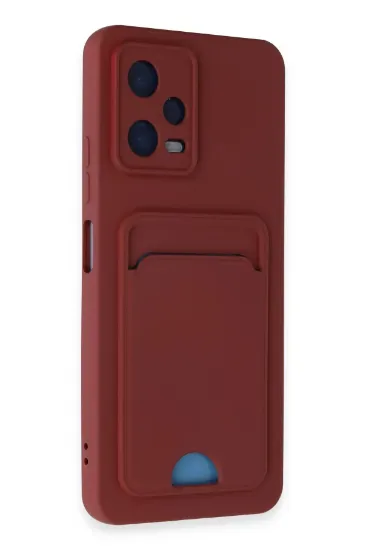 Newface Xiaomi Redmi Note 12 4G Kılıf Kelvin Kartvizitli Silikon - Bordo resmi