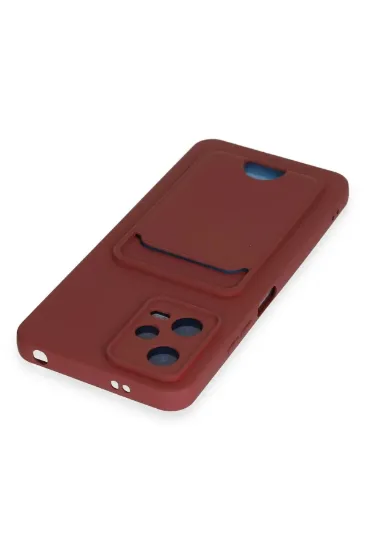 Newface Xiaomi Redmi Note 12 4G Kılıf Kelvin Kartvizitli Silikon - Bordo resmi