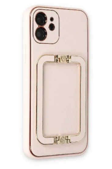 Newface iPhone 12 Kılıf Coco Elit Kapak - Pudra resmi