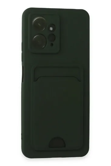 Newface Xiaomi Redmi Note 12 4G Kılıf Kelvin Kartvizitli Silikon - Koyu Yeşil resmi