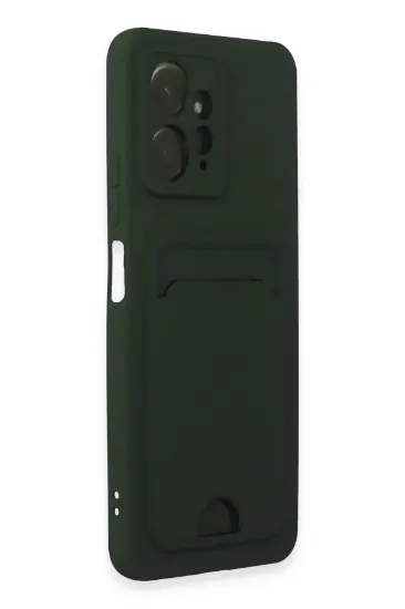 Newface Xiaomi Redmi Note 12 4G Kılıf Kelvin Kartvizitli Silikon - Koyu Yeşil resmi