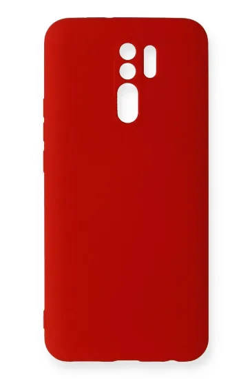 Newface Xiaomi Redmi 9 Kılıf Nano içi Kadife Silikon - Kırmızı resmi