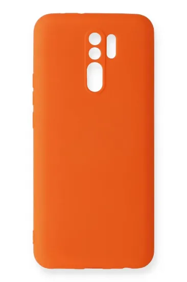 Newface Xiaomi Redmi 9 Kılıf Nano içi Kadife Silikon - Turuncu resmi