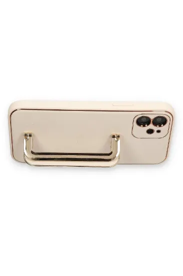Newface iPhone 12 Kılıf Coco Elit Kapak - Gold resmi