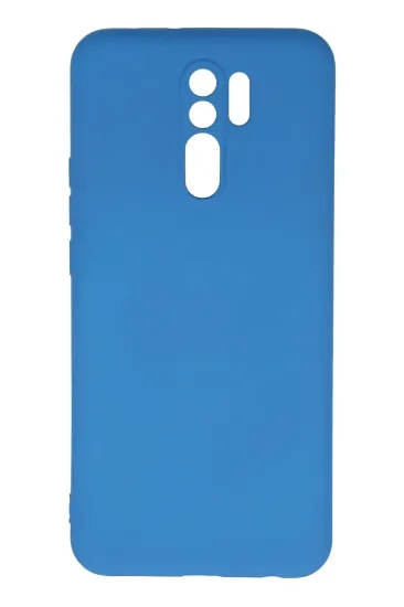 Newface Xiaomi Redmi 9 Kılıf Nano içi Kadife Silikon - Mavi resmi