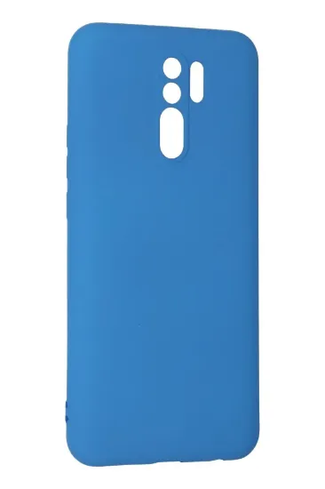 Newface Xiaomi Redmi 9 Kılıf Nano içi Kadife Silikon - Mavi resmi
