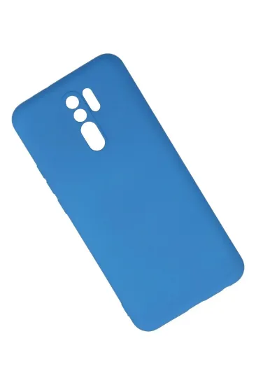 Newface Xiaomi Redmi 9 Kılıf Nano içi Kadife Silikon - Mavi resmi