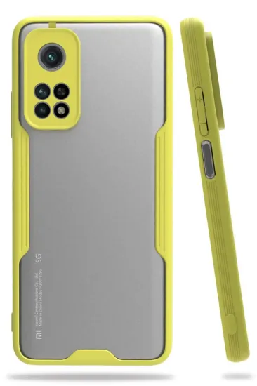 Newface Xiaomi Mi 10T Pro Kılıf Platin Silikon - Sarı resmi