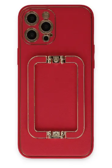 Newface iPhone 12 Pro Kılıf Coco Elit Kapak - Kırmızı resmi