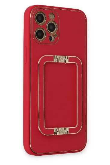 Newface iPhone 12 Pro Kılıf Coco Elit Kapak - Kırmızı resmi