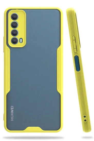Newface Huawei P Smart 2021 Kılıf Platin Silikon - Sarı resmi