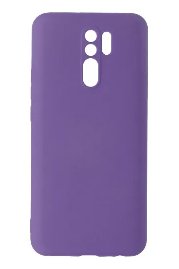 Newface Xiaomi Redmi 9 Kılıf Nano içi Kadife Silikon - Mor resmi
