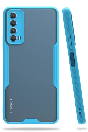 Newface Huawei P Smart 2021 Kılıf Platin Silikon - Mavi resmi