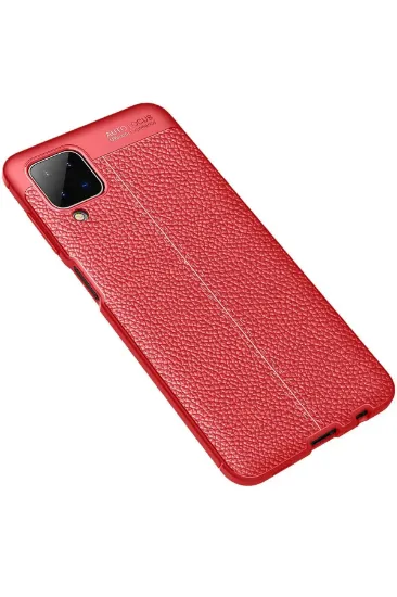 Newface Samsung Galaxy A12 Kılıf Auto Focus Kapak - Kırmızı resmi