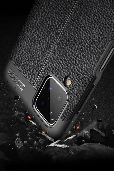 Newface Samsung Galaxy A12 Kılıf Auto Focus Kapak - Lacivert resmi
