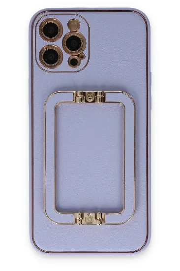 Newface iPhone 12 Pro Kılıf Coco Elit Kapak - Lila resmi