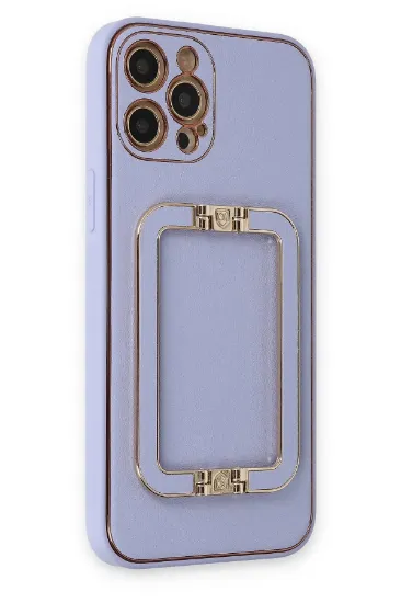 Newface iPhone 12 Pro Kılıf Coco Elit Kapak - Lila resmi
