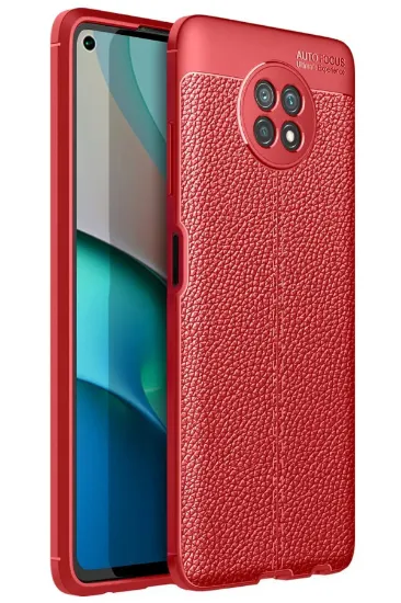 Newface Xiaomi Redmi Note 9 5G Kılıf Auto Focus Kapak - Kırmızı resmi
