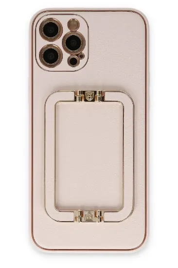Newface iPhone 12 Pro Kılıf Coco Elit Kapak - Pudra resmi