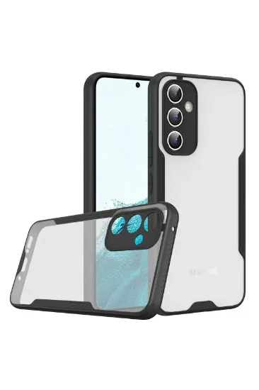 Newface Samsung Galaxy A24 4G Kılıf Platin Silikon - Siyah resmi