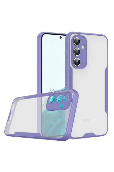 Newface Samsung Galaxy A24 4G Kılıf Platin Silikon - Lila resmi