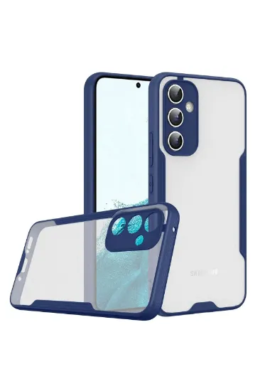 Newface Samsung Galaxy A24 4G Kılıf Platin Silikon - Lacivert resmi