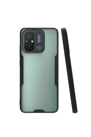 Newface Xiaomi Redmi 12C Kılıf Platin Silikon - Siyah resmi