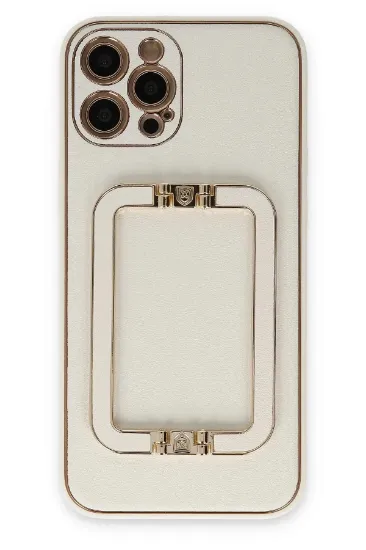Newface iPhone 12 Pro Max Kılıf Coco Elit Kapak - Beyaz resmi