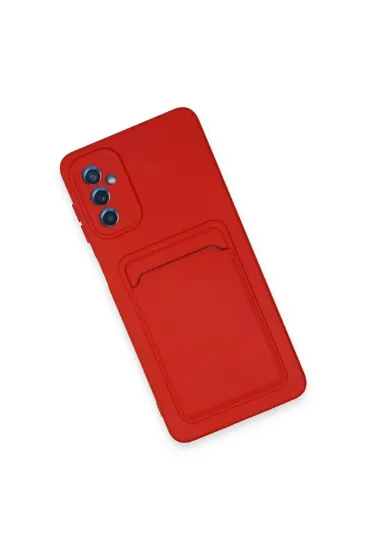 Newface Samsung Galaxy A14 4G Kılıf Kelvin Kartvizitli Silikon - Kırmızı resmi
