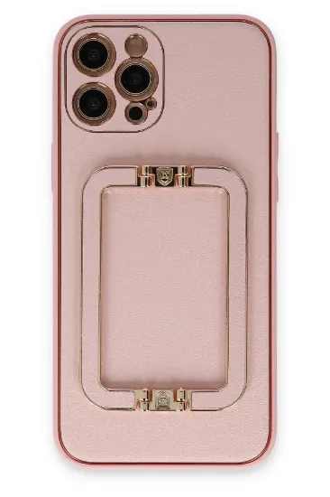 Newface iPhone 12 Pro Max Kılıf Coco Elit Kapak - Pembe resmi