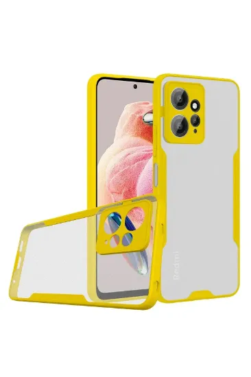 Newface Xiaomi Redmi Note 12 4G Kılıf Platin Silikon - Sarı resmi
