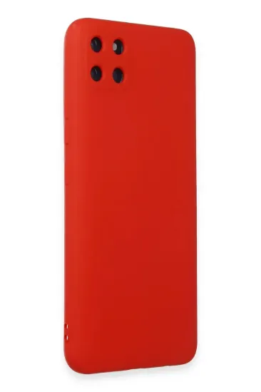 Newface Realme C11 Kılıf Nano içi Kadife Silikon - Kırmızı resmi