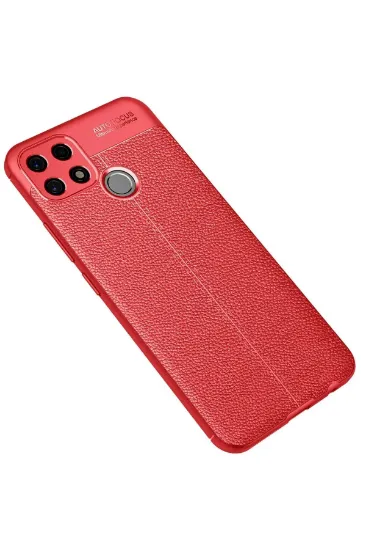 Newface Oppo A15 Kılıf Auto Focus Kapak - Kırmızı resmi