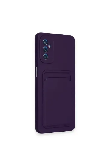 Newface Samsung Galaxy A14 4G Kılıf Kelvin Kartvizitli Silikon - Derin Mor resmi