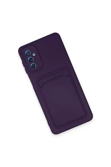 Newface Samsung Galaxy A14 4G Kılıf Kelvin Kartvizitli Silikon - Derin Mor resmi