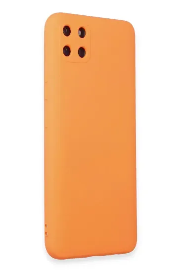 Newface Realme C11 Kılıf Nano içi Kadife Silikon - Turuncu resmi